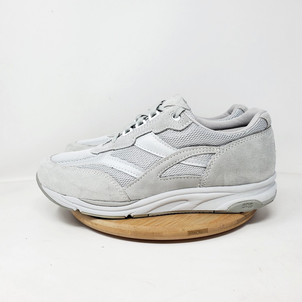 SAS Tour Mesh Shoes Womens 10.5 WW WIDE Grey Silver‎ Athletic Walking Sneaker